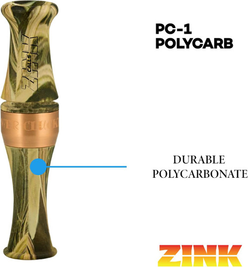 Zink Calls Power Clucker PC-1 Short Reed Goose Call Camo
