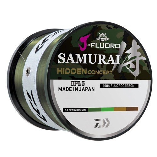 Daiwa J-Fluoro Samurai Hidden Concept Fishing Line 16LB 220YD Green Brown