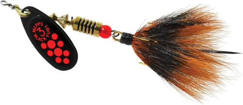 Mepps Black Fury Dressed Treble Spinner Fluro Red Dot Size 3 1/4 Oz BF3T FL