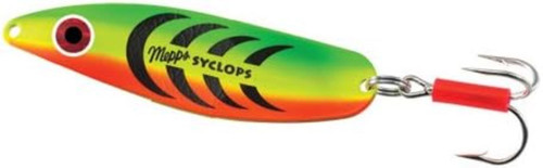 Mepps Syclops Size 0 Plain Treble Spoon Jig Hot Firetiger 1/4 Oz - SY0 HFT