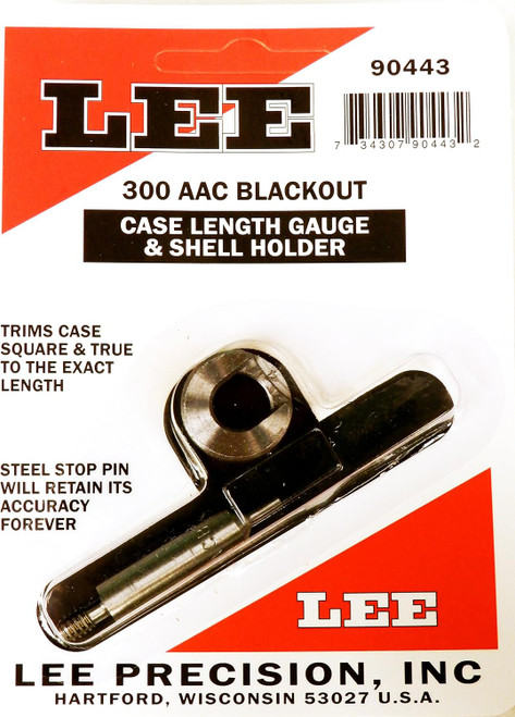 Lee Precision 300 AAC Blackout Case length Gauge & Shell Holder - 90443