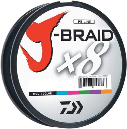 Daiwa J-Braidx8 Fishing Line Multi Color 20Lb 330Yd  - JB8U20-300MU