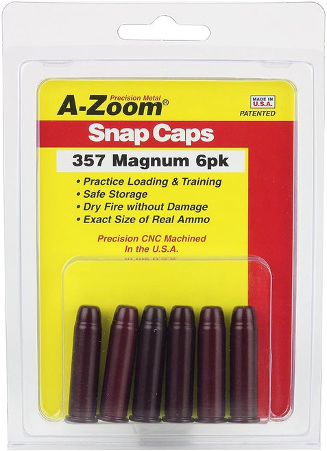 A-Zoom .357 Magnum Precision Metal Safety Snap Caps 6 Pack - 16119