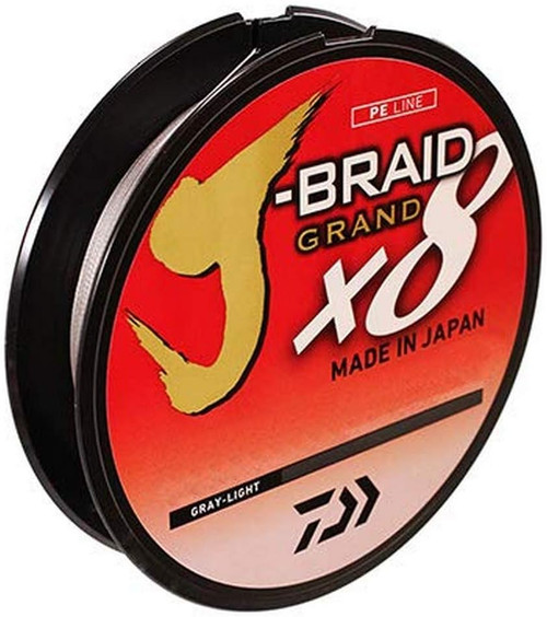 Daiwa J-Braid Grand x8 Fishing Line Gray Light 20Lb 300Yd - JBGD8U20-300GL