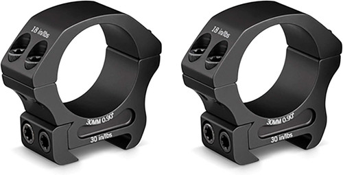 Vortex Optics Pro Series Rifle Scope Rings, 30mm Low, Black - PR30-L