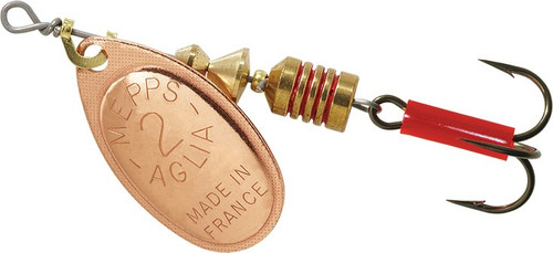 Mepps Aglia Plain Treble Spinner Copper 1/6 Oz