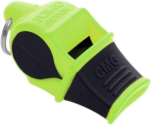 Fox 40 Sonik Blast CMG Pealess Safety Whistle, 120+ dB, Neon Green