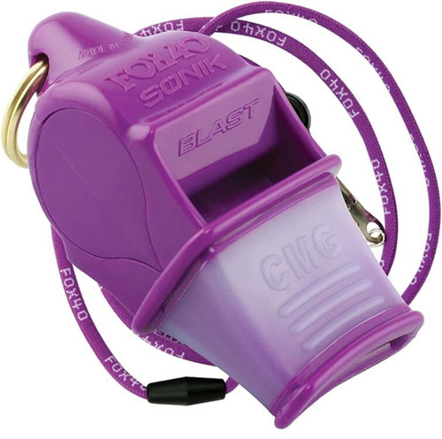 Fox 40 Sonik Blast CMG Pealess Safety Whistle, 120+ dB, Purple - 9203-0808
