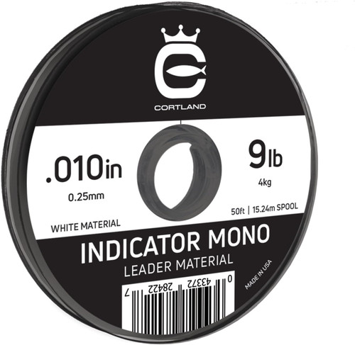 Cortland Indicator Mono Leader Material, .013, 12.4 Lb, White - 284258