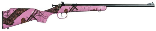 Crickett KSA2161 Crickett 22 LR 1rd 16" BBL Blued Mossy Oak Pink Blaze NIB