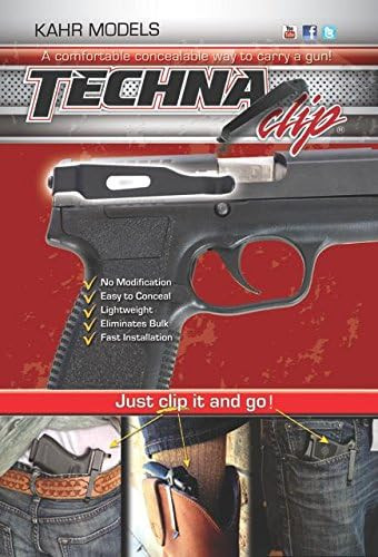 Techna Clip Concealable Gun Belt Clip KAHR 9mm .40 Right Side - KHRBR