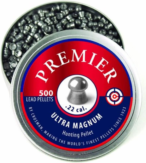 Crosman Premier Ultra Magnum .22 Caliber Pellets 5.5mm 14.3 Gr 500 Count