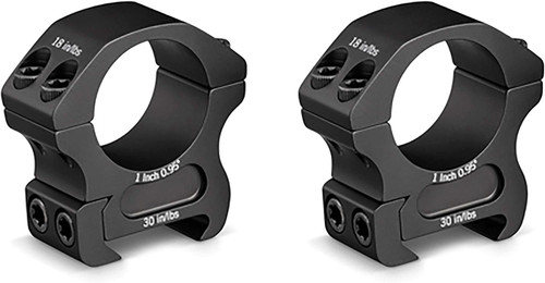 Vortex Optics Pro Series Scope Rings, 1" Medium Height, Black - PR1-M