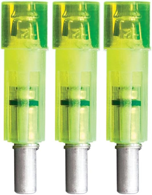 Lumenok Gold Tip Flat End Green Lighted Crossbow Arrow Nock 3 Pack NEW