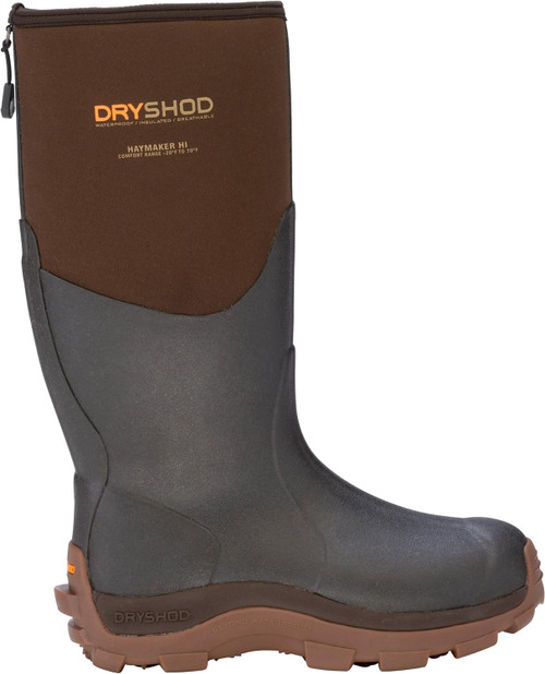 Dryshod Haymaker Hi Cut Pull On Work Boot Brown/Peanut Size 9