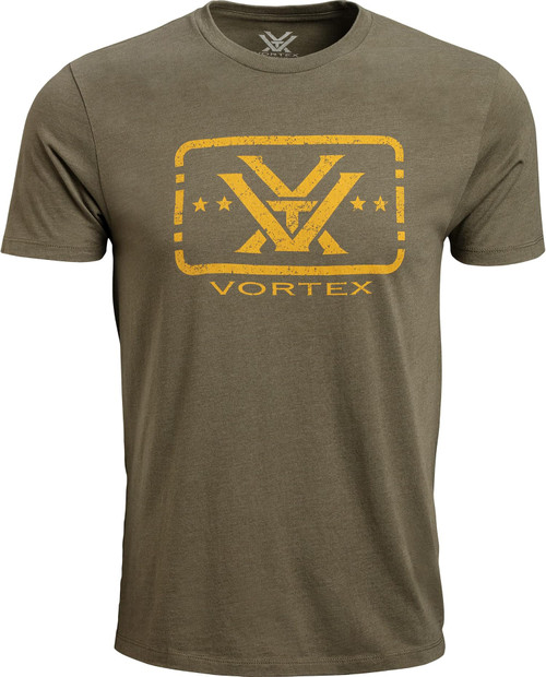 Vortex Optics Trigger Press Short Sleeve T-Shirt Military Heather Large