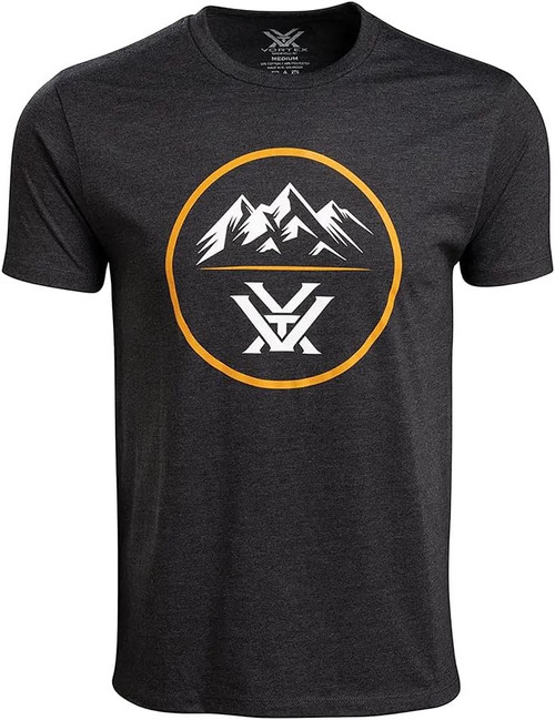 Vortex Optic Three Peak Short Sleeve Shirt Charcoal Heather XL 121-10-CHHXL