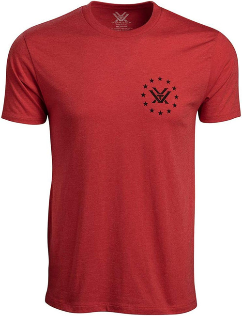 Vortex Optics Salute Short Sleeve Shirt Red Heather 2X-Large 121-14-REH2X