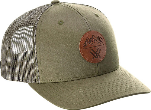 Vortex Optic Three Peaks Patch Snap Back Cap Loden Leather Patch 121-01-LOD