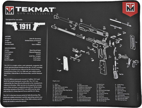TekMat Ultra 20 Pistol Cleaning Mat One Sz Black 1911 Gun TEK-R20-1911