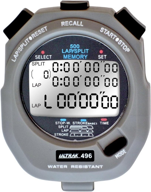 Ultrak 496 Professional 500 Lap Memory Timer 3 Line Display - 496
