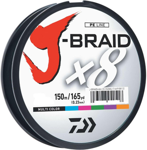Daiwa J-Braid Fuller Spool Multi Color 8XMono Dia.=30lb 150m/165yd(0.28mm)