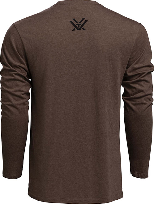 Vortex Optics Core Logo Long Sleeve T-Shirt - Brown Heather - Large