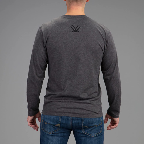 Vortex Optics Core Logo Long Sleeve Shirts - Charcoal Heather - Large