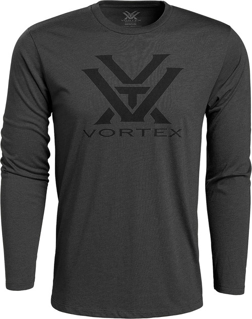 Vortex Optics Core Logo Long Sleeve Shirts - Charcoal Heather - Large