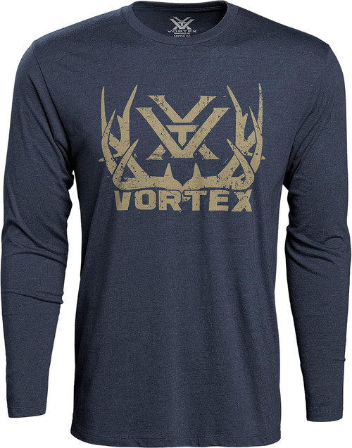 Vortex Optics Full-Tine Long Sleeve Shirts Navy Heather - Large