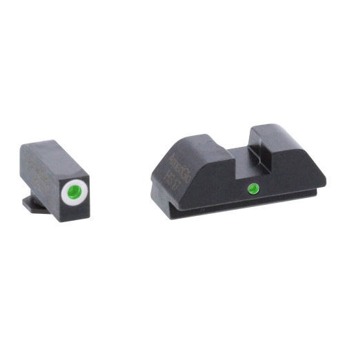 AmeriGlo Tritium I-Dot Green With White Outline Sight Set For Glock 42/43