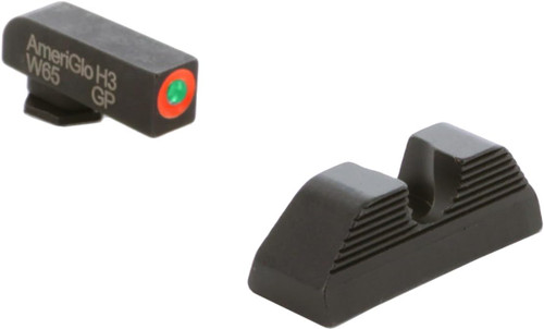 AMERIGLO Compatible Glock 42/43 Green with Orange Outline Front/Rear Sight