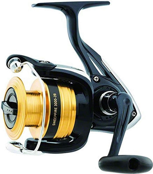 Daiwa Sweepfire 1500 2BB 4.9:1 Spin Reel Smooth 2BB Black & Gold