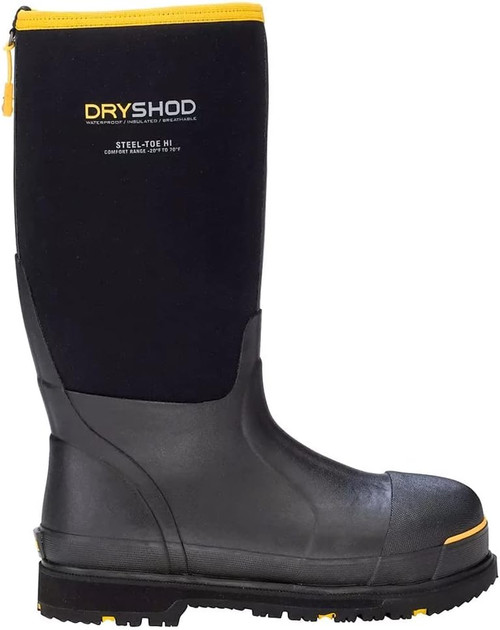 Dryshod Slip Resistant Steel-Toe Gusset Work Safety Boot - STG-UH-BK-9