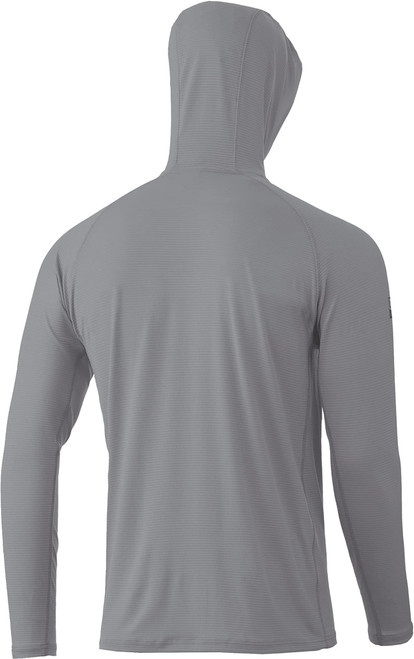 HUK Men A1A Hoodie Quick-Dry Sweatshirt +50 UPF - Harbor Mist - Large