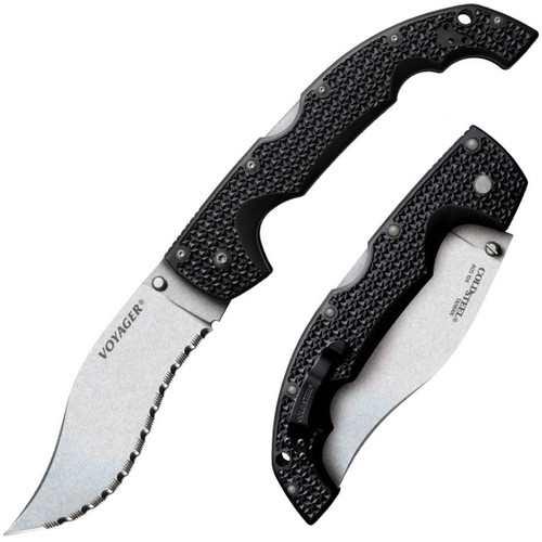 Cold Steel XL Voyager Vaquero Serrated 5.5" Blade 4MM Thick AUS10A STEEL