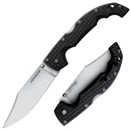 Cold Steel XL Voyager Clip Pt 5.5" Blade 4MM Thick AUS10A STEEL CS-29AXC