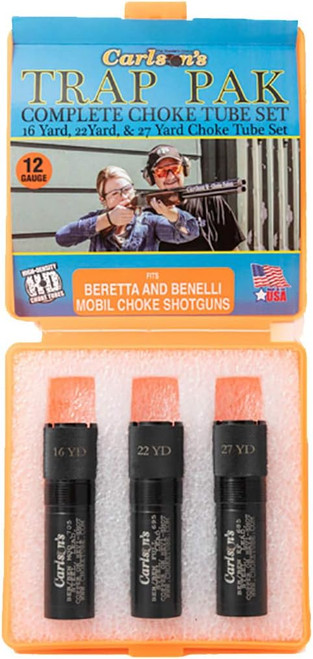 Carlson's Trap Pak Choke Tube Beretta Benelli Mobil 3PK 12GA Mod-Full-EF