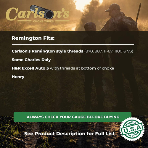 Carlson Cremator Non-Ported Waterfowl Choke Tube Remington 12GA LR - 11637