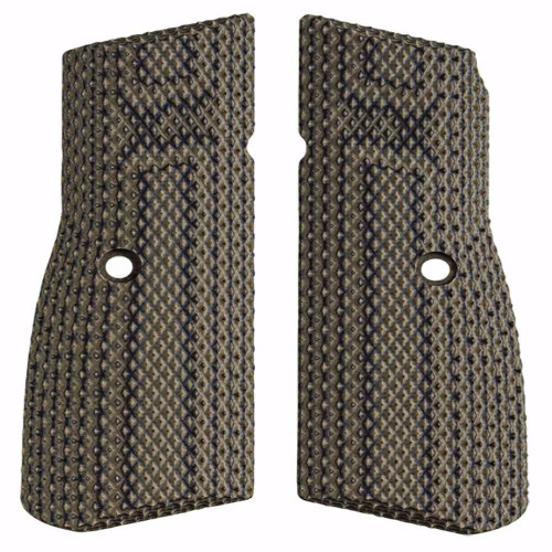 FN High Power G10 Diamond Back Grips Durable Polymer - Dirty Olive