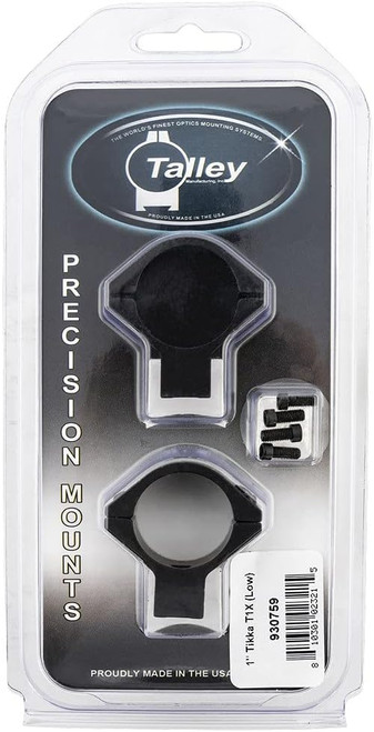 Talley Manufacturing Scope Ring 1" Tikka T1X Aluminum Low Black - 930759