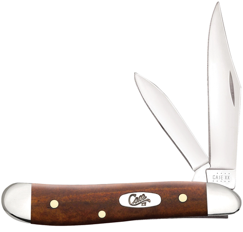 Case XX Peanut Clip/Pen Smooth Chestnut Bone Handle - 28702