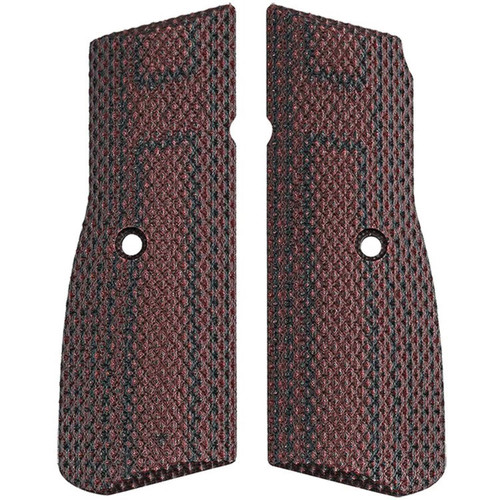 FN High Power Grips G10 Polymer Black Cherry Finish W/ Diamondback Texture