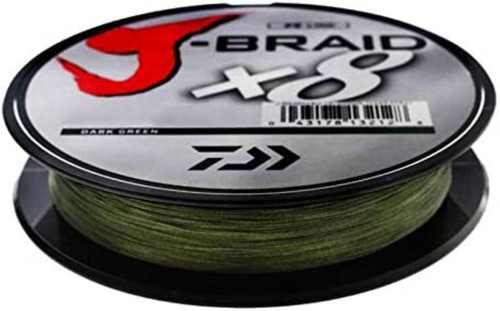 Daiwa J-Braid x8 Braided Line 150M/165yds 10 lbs Dark Green - JB8U10-150DG