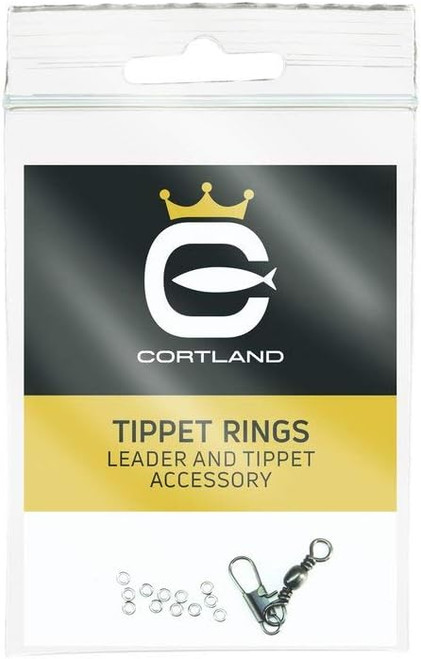Cortland Tippet Rings 3MM Stainless Steel Black Nickel Finish 10pcs -607736