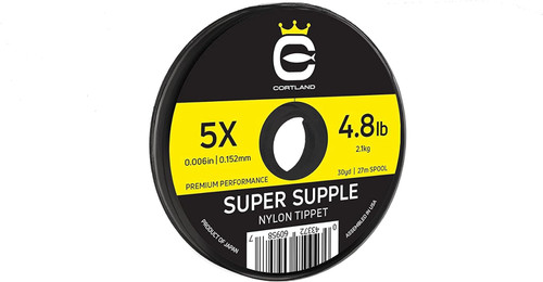 Cortland Super Supple Nylon Tippet 4X 7.2lb 30yd/27m Spool Clear - 609570