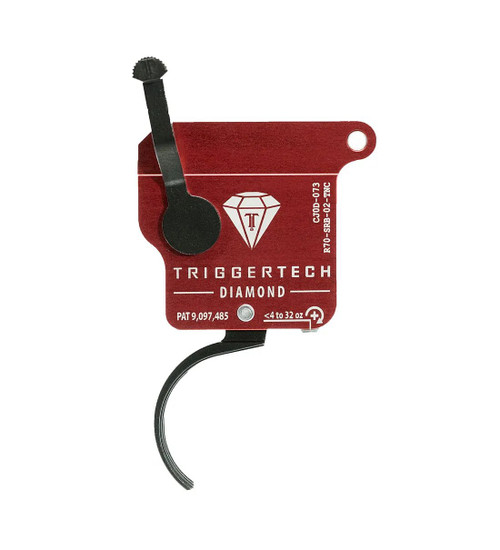 Trigger Tech Rem 700 Black Diamond Curved Clean  RH Red - R70-SRB-02-TNC