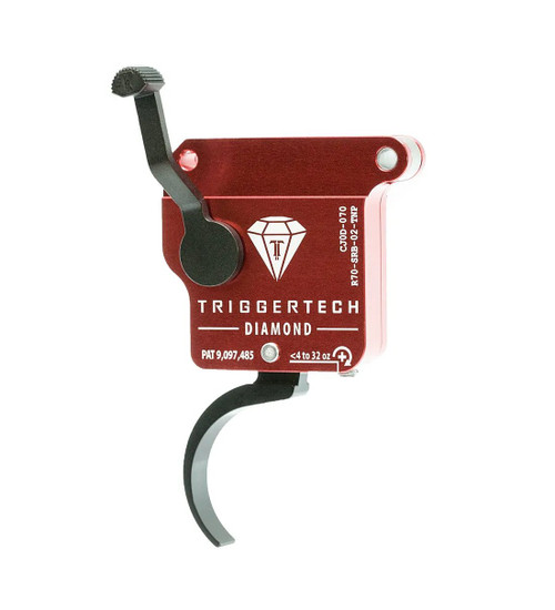 Trigger Tech Rem 700 Black Diamond Pro Curved Clean Clone Action RH Red