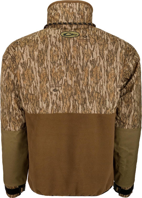 Drake Waterfowl Camo MST G-Flex Eqwader 1/4 Zip Pullover Bottomland Large