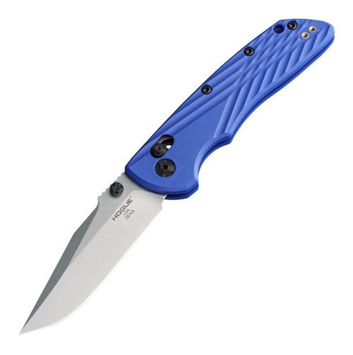 Hogue Deka 3.25" ABLE Lock Folder - Clip Point Blade Tumble Finish - Blue